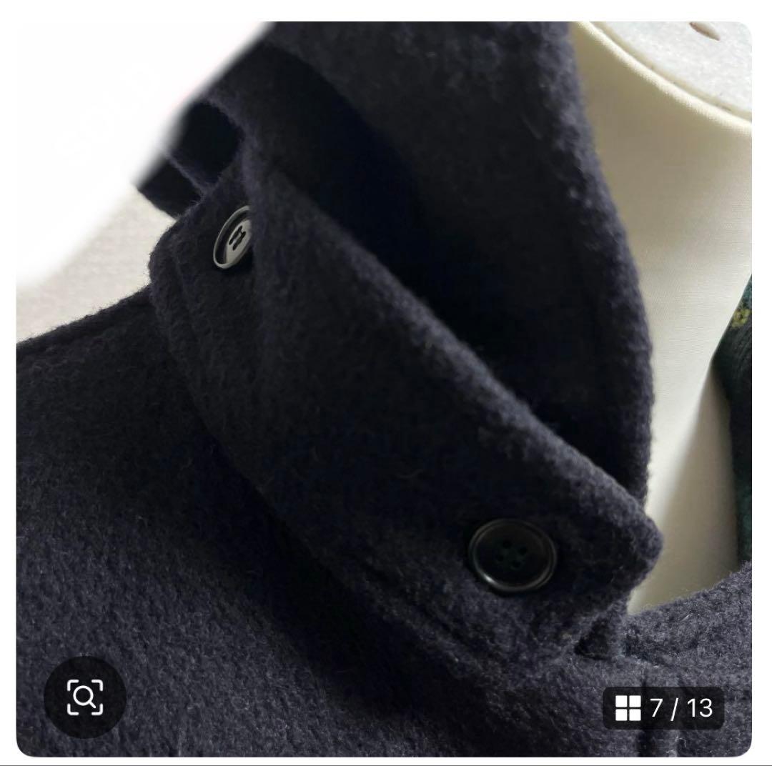 英国製BROOKS BROTHERS⭐︎ 36 ダッフルコート 裏地チェック柄 紺