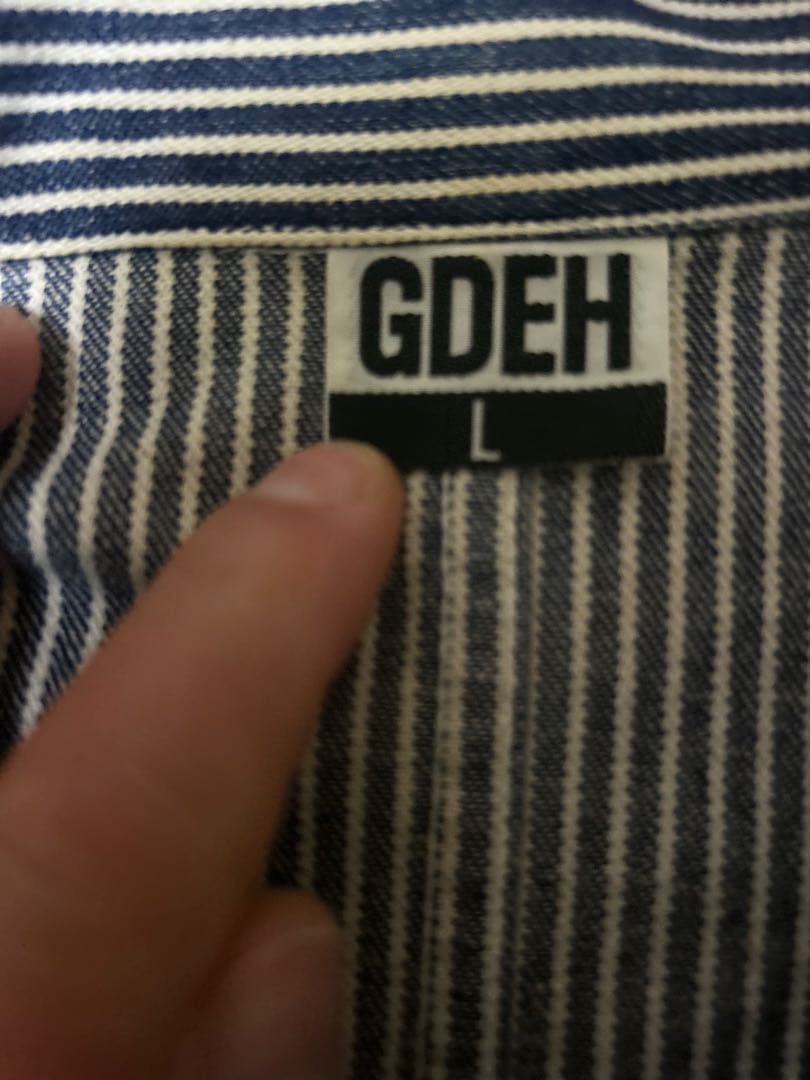 GOODENOUGH ストライプ カバーオール人気なＬサイズ
