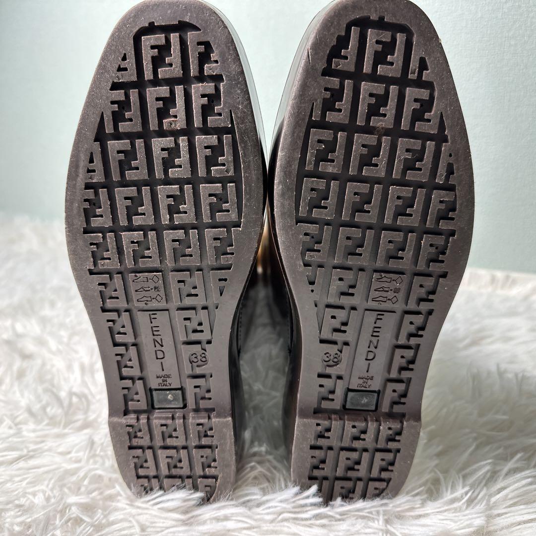 美品✨FENDI フェンディ ズッカ柄 レインブーツ 長靴　24cm 38サイズ