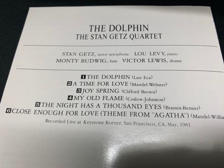 洋楽 The Stan getz quartet the dolphin cd