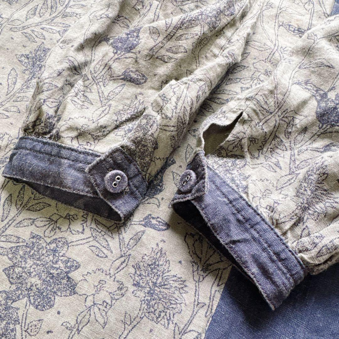 【c s】Vlas Blomme コルトレイクリネンチュニックワンピース