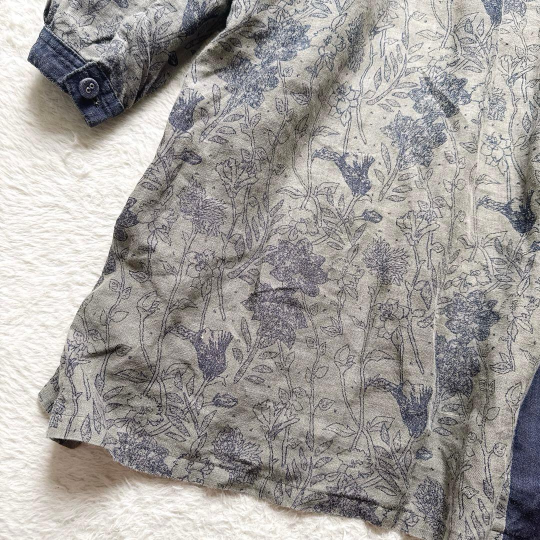【c s】Vlas Blomme コルトレイクリネンチュニックワンピース