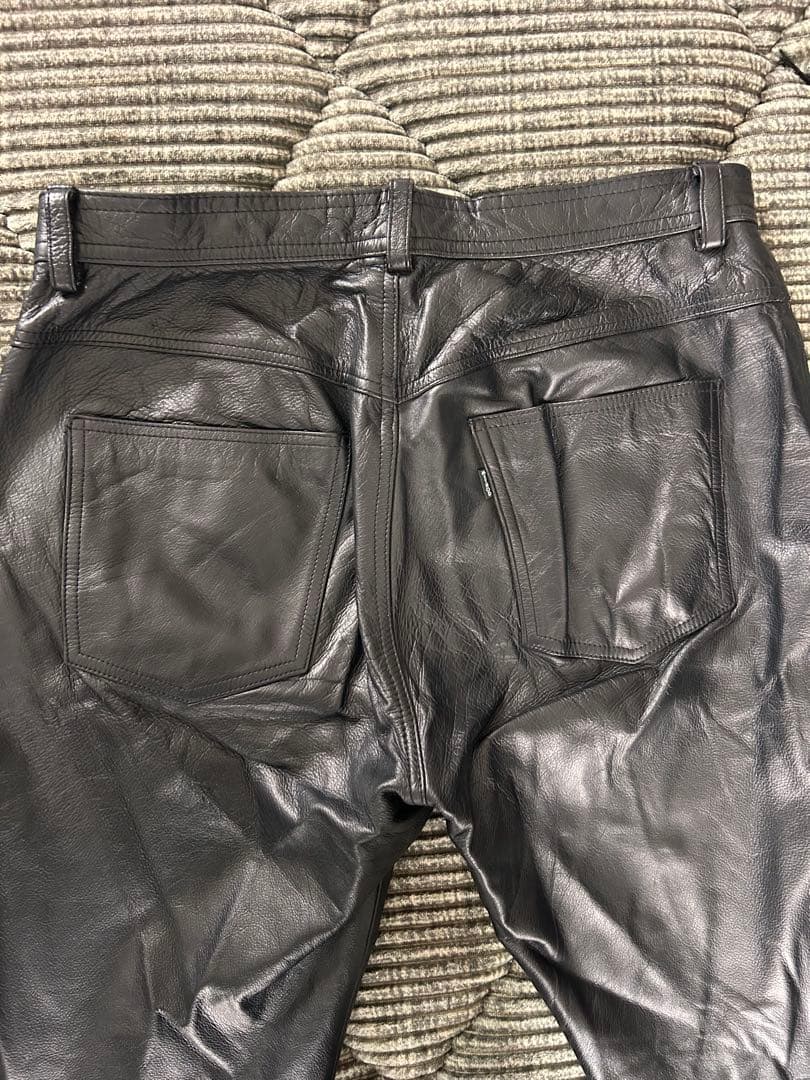 UNION METHOD STORE 牛革 レザーパンツ ブラック 34インチL