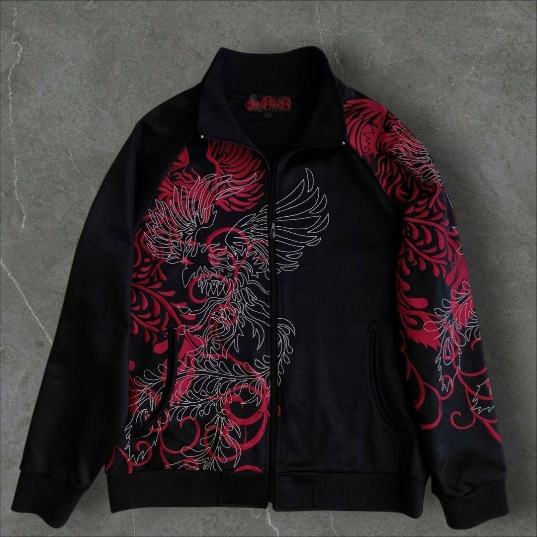 錦 NISHIKI 和柄刺繍 トライバル 鳳凰 スカジャン 流儀圧搾絡繰魂 雅結