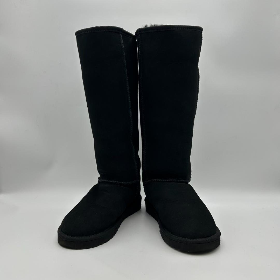 UGG　アグ　ロング　ムートンブーツ　オーストラリア　ブラック　黒　24cm