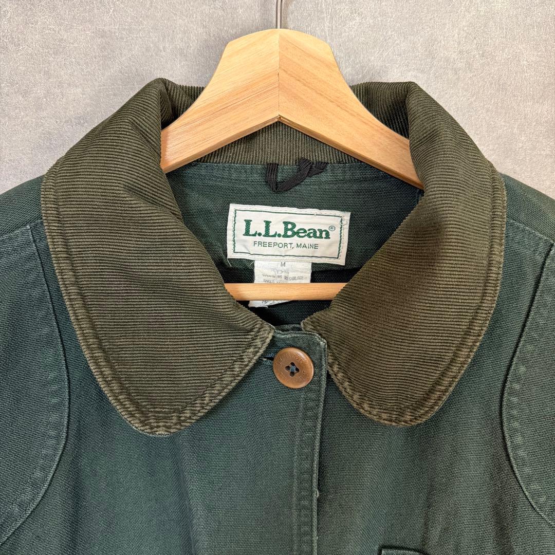 エルエルビーン 古着 フィールドコート USA グリーン M 80s 90s