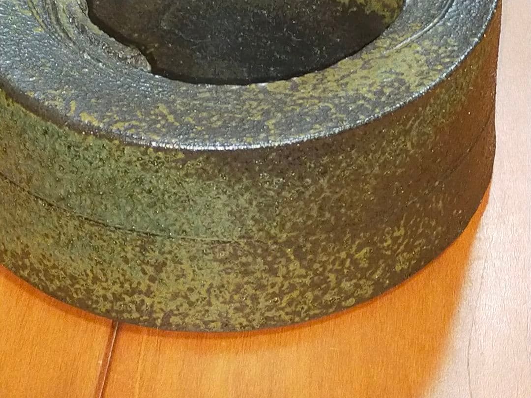 ♥未使用　青備前　建水　在銘　茶道具　備前　骨董　古玩