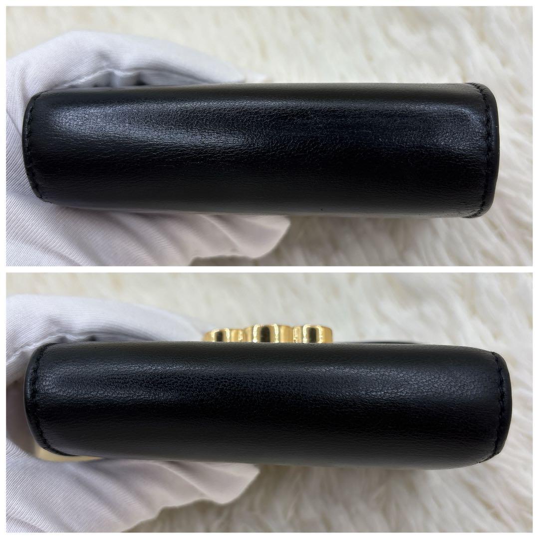 CELINE セリーヌ スモールフラップウォレット トリオンフ 三つ折り財布 黒