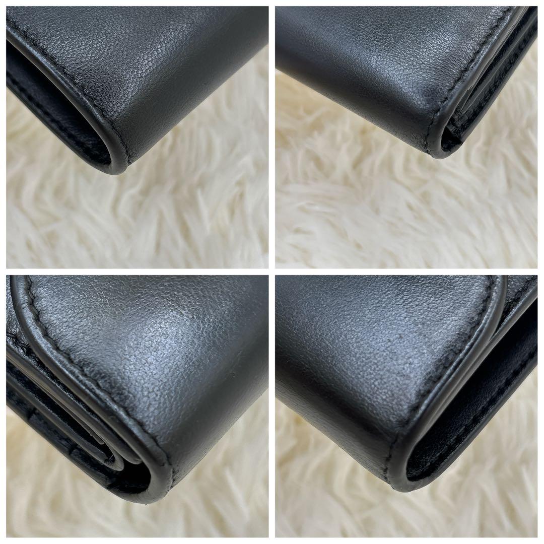 CELINE セリーヌ スモールフラップウォレット トリオンフ 三つ折り財布 黒