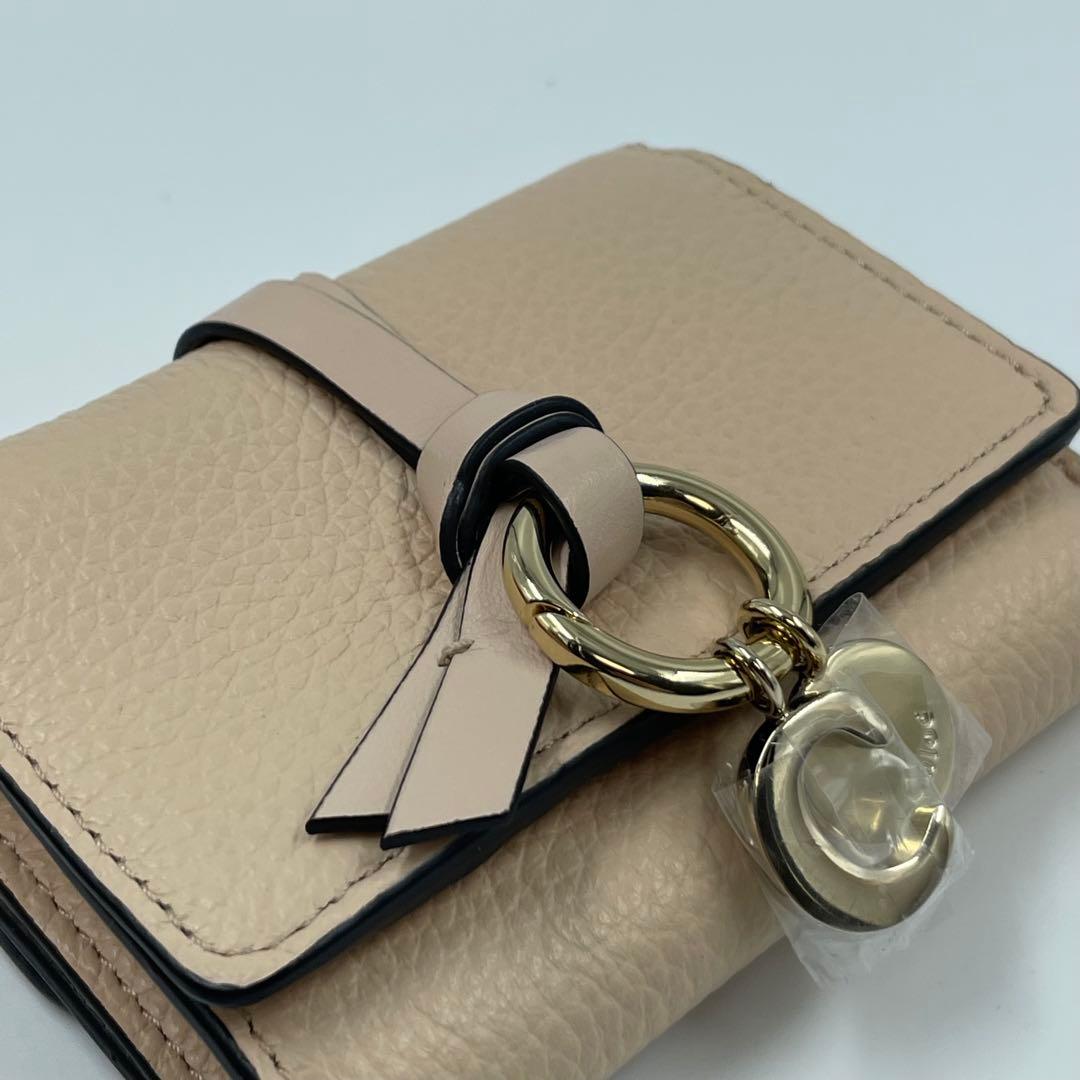 未使用✨ Chloe 財布　レザー　ピンク　ホログラムシール