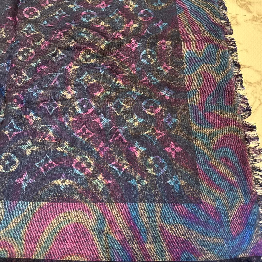 LOUIS VUITTON ネイビー マルチカラー ストール