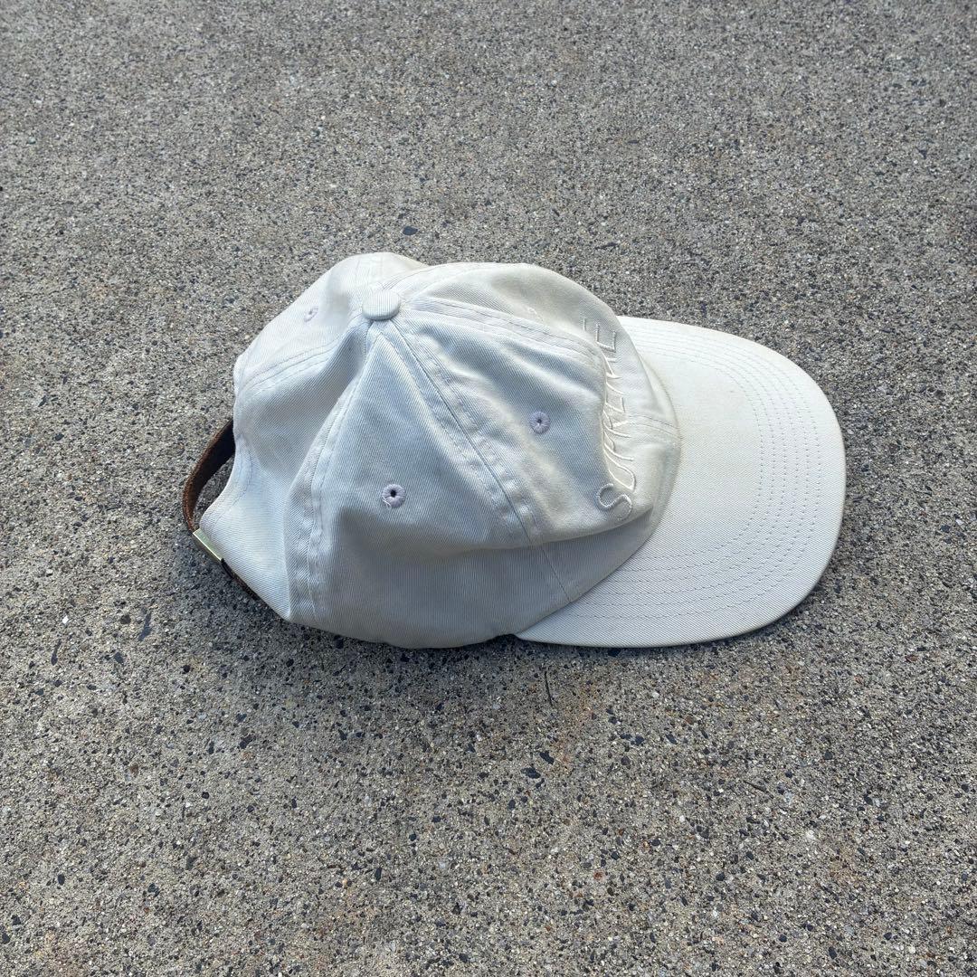 SUPREME ホワイト　ベージュ　コットン　キャップMade in USA