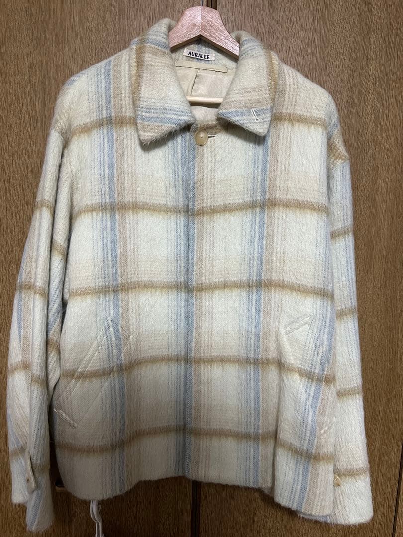 ジャケット・アウター AURALEE SURI ALPACA SHAGGY CHECK BLOUSON