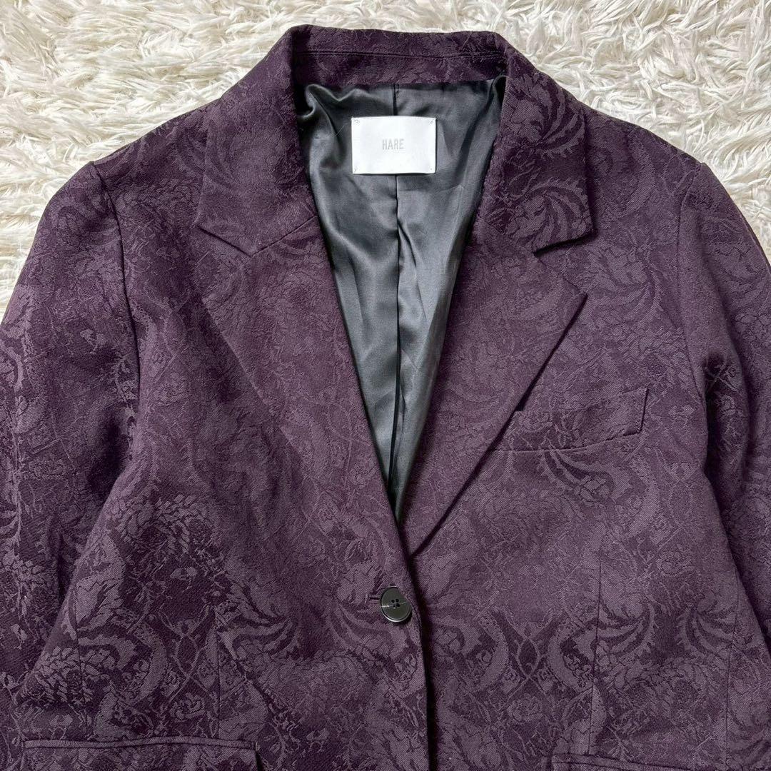 【美品】HARE ヴィンテージソデアキビッグテーラージャケット ジャガード