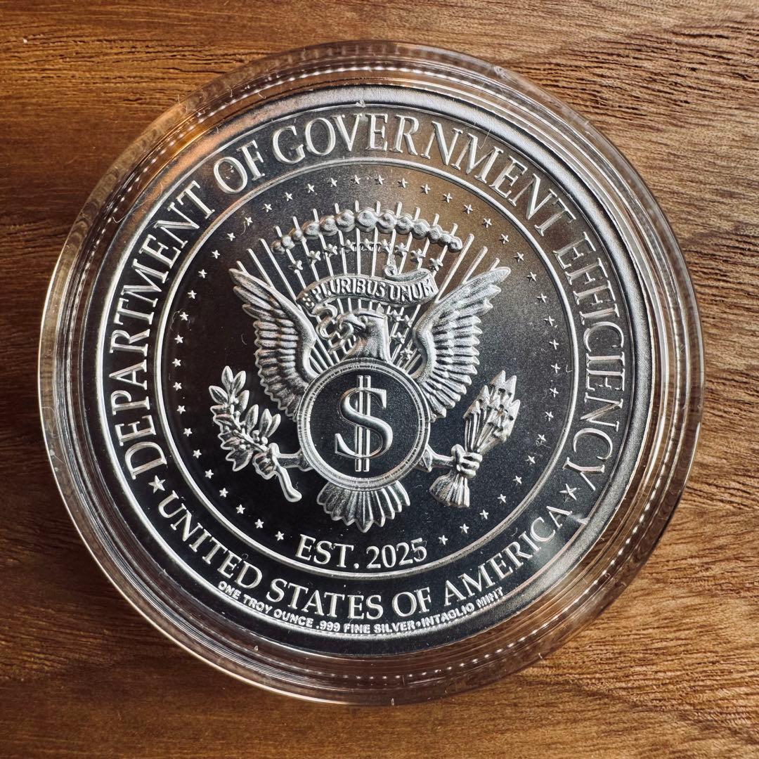 （レア！！）トランプ大統領/イーロンマスク 1オンス 銀貨
