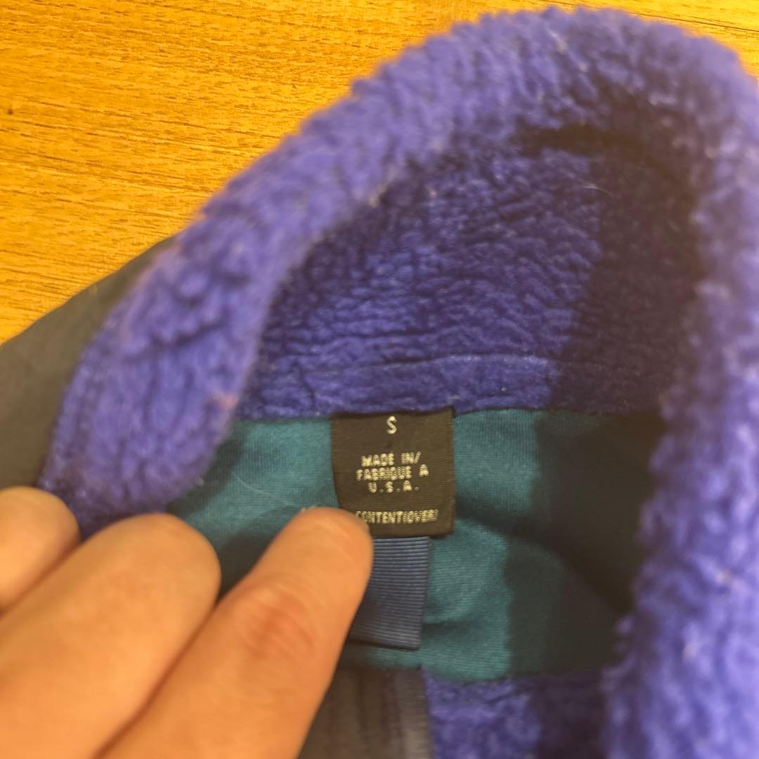 patagonia フリースベスト 青　90s