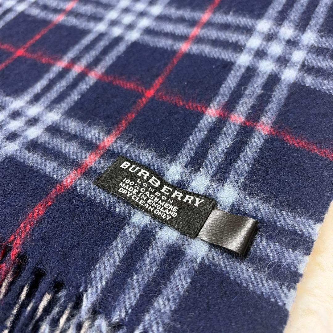 美品 BURBERRY バーバリー ノバチェック カシミヤ100 長め マフラー