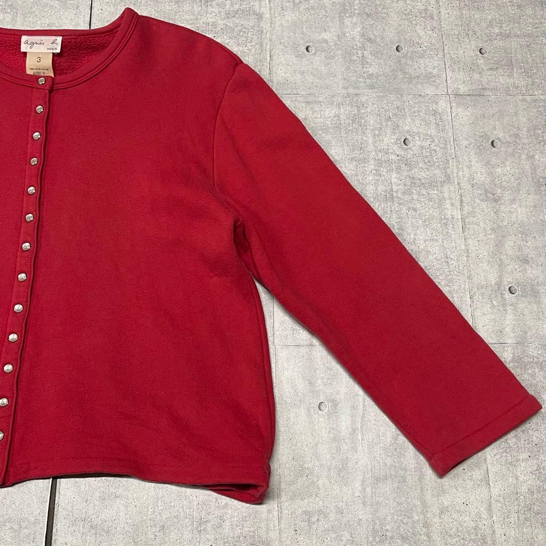 agnis b. paris 名品 カーディガンプレッション アニエスベー