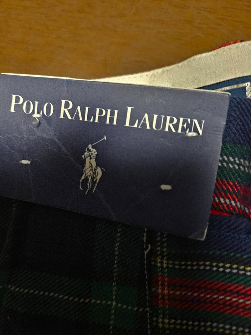 送料無料/新品未使用Polo Ralph Lauren チェック柄パンツ34