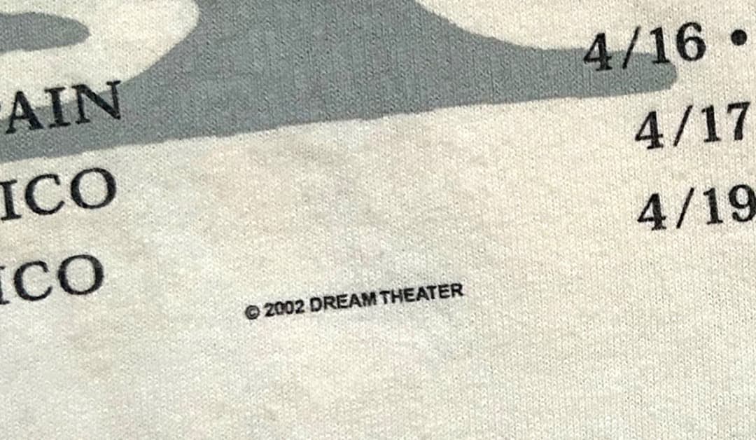 ドリームシアター　Tシャツ　XL　World Tourbulence 2002