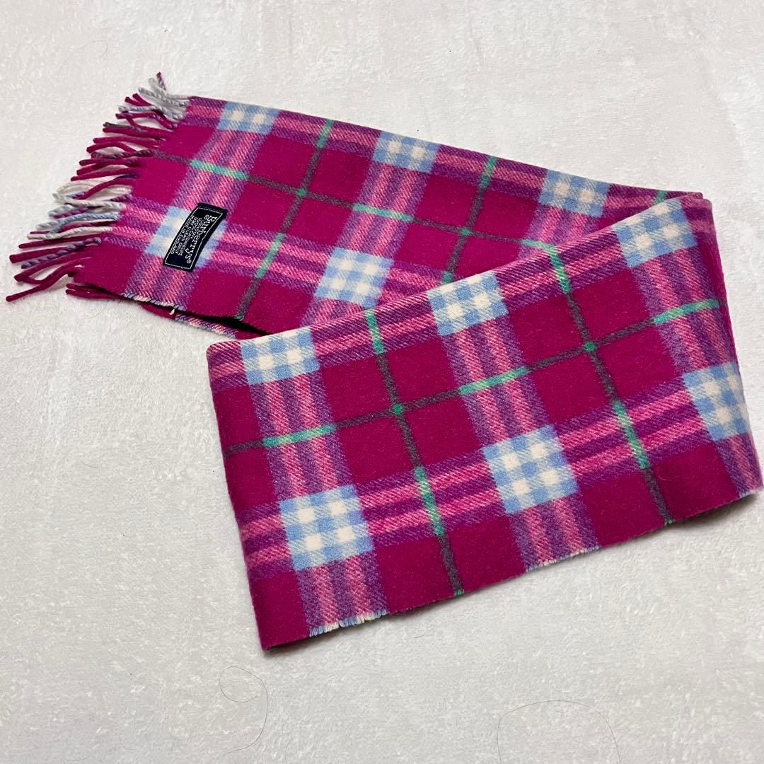 【美品】希少カラー❣️BURBERRYバーバリー　カシミア マフラー　ピンク