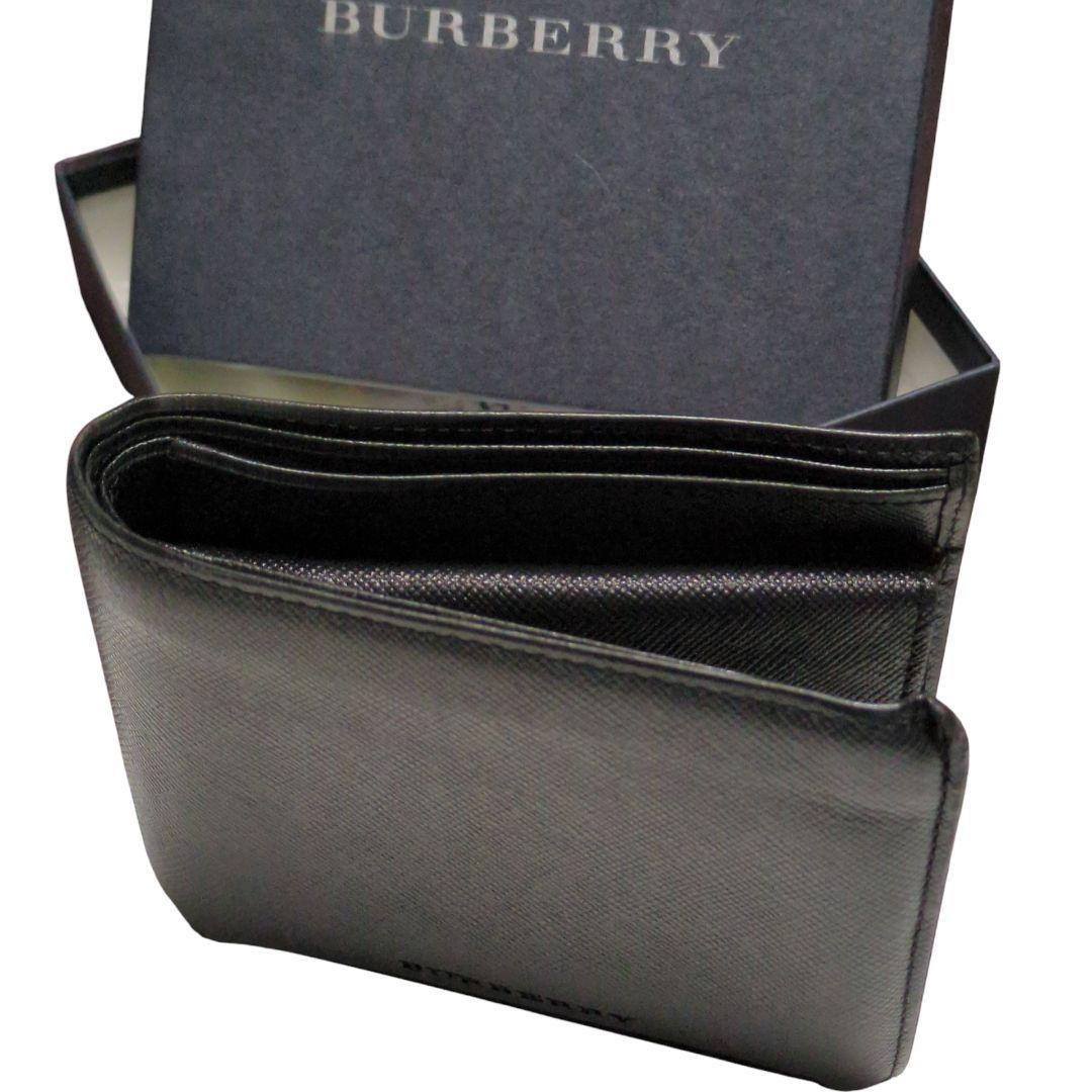 BURBERRY ブラック 二つ折り財布 箱付き