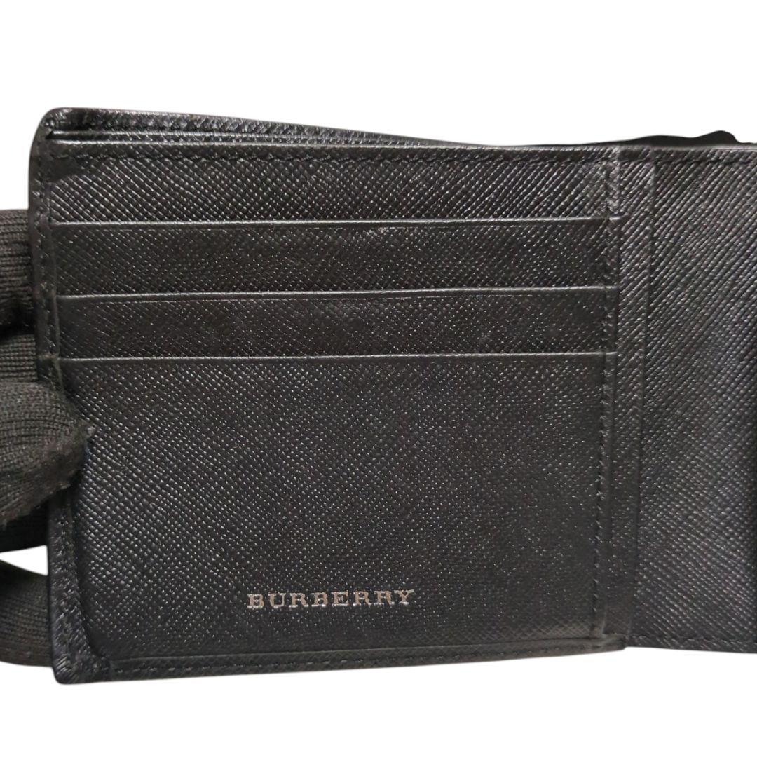 BURBERRY ブラック 二つ折り財布 箱付き