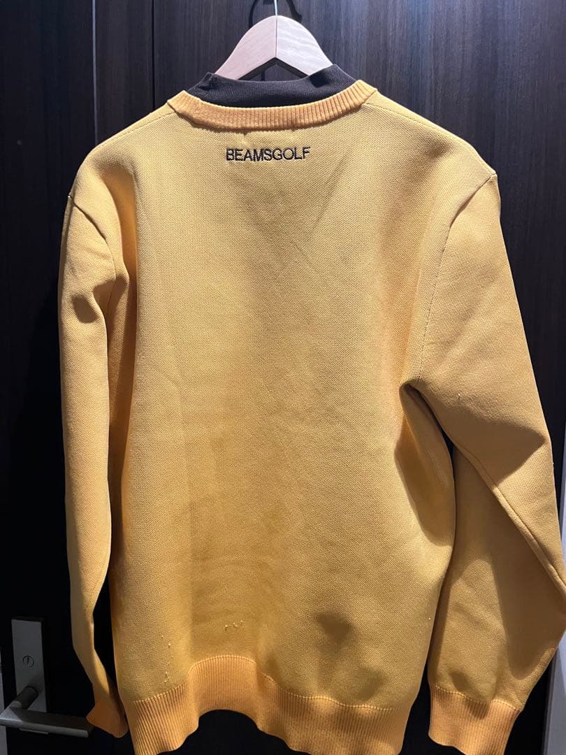 ビームスゴルフbeams golf メンズ　フェイクレイヤードモックネックニット