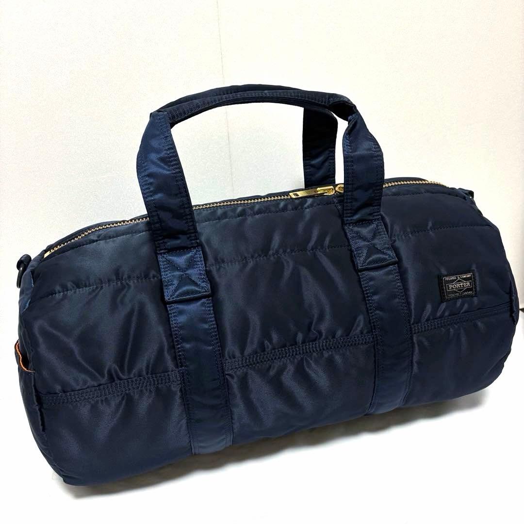 未使用級✨現行タグ ポーター タンカー ボストンバッグ 2way アイアンブルー