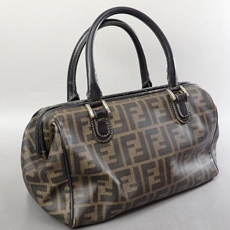 RU-5951　フェンディ　FENDI ズッカ柄　ミニボストン　PVC