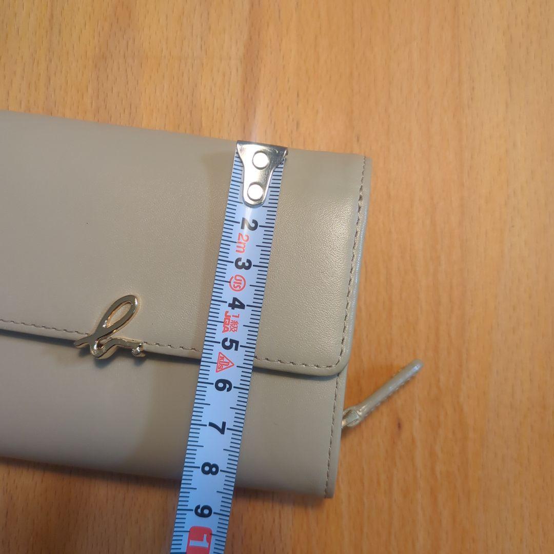 【美品】アニエスベー　ベージュ レザー 三つ折り財布
