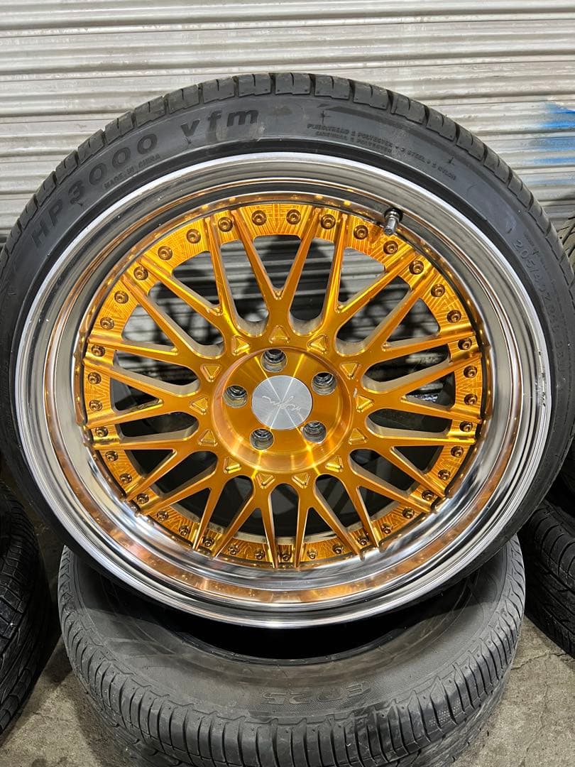 MGMホイールMM01 18インチF9J.R9.5J 希少国産鍛造PCD100