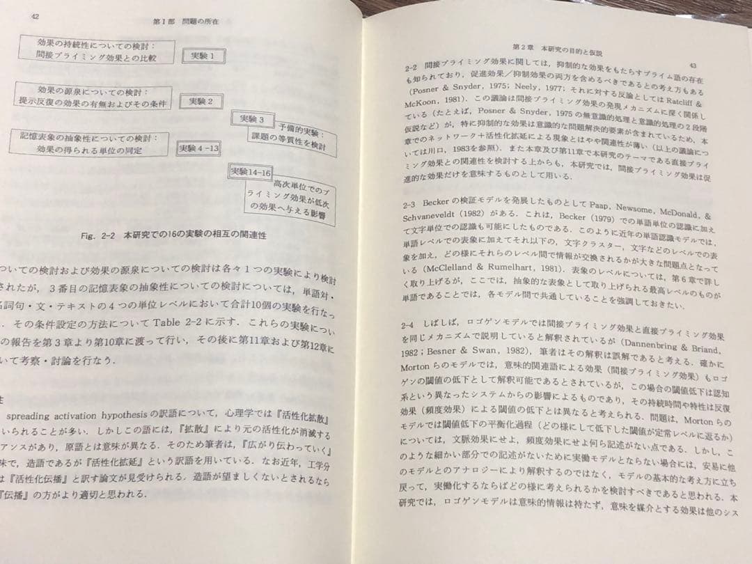 潜在記憶研究:意味記憶の枠組みから見た直接プライミング効果