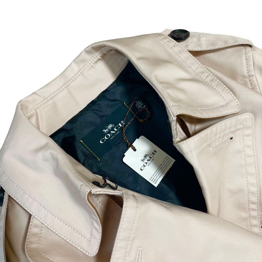タグ付✨COACH トレンチコート シグネチャー 総柄ロゴ ベルト チャーム M