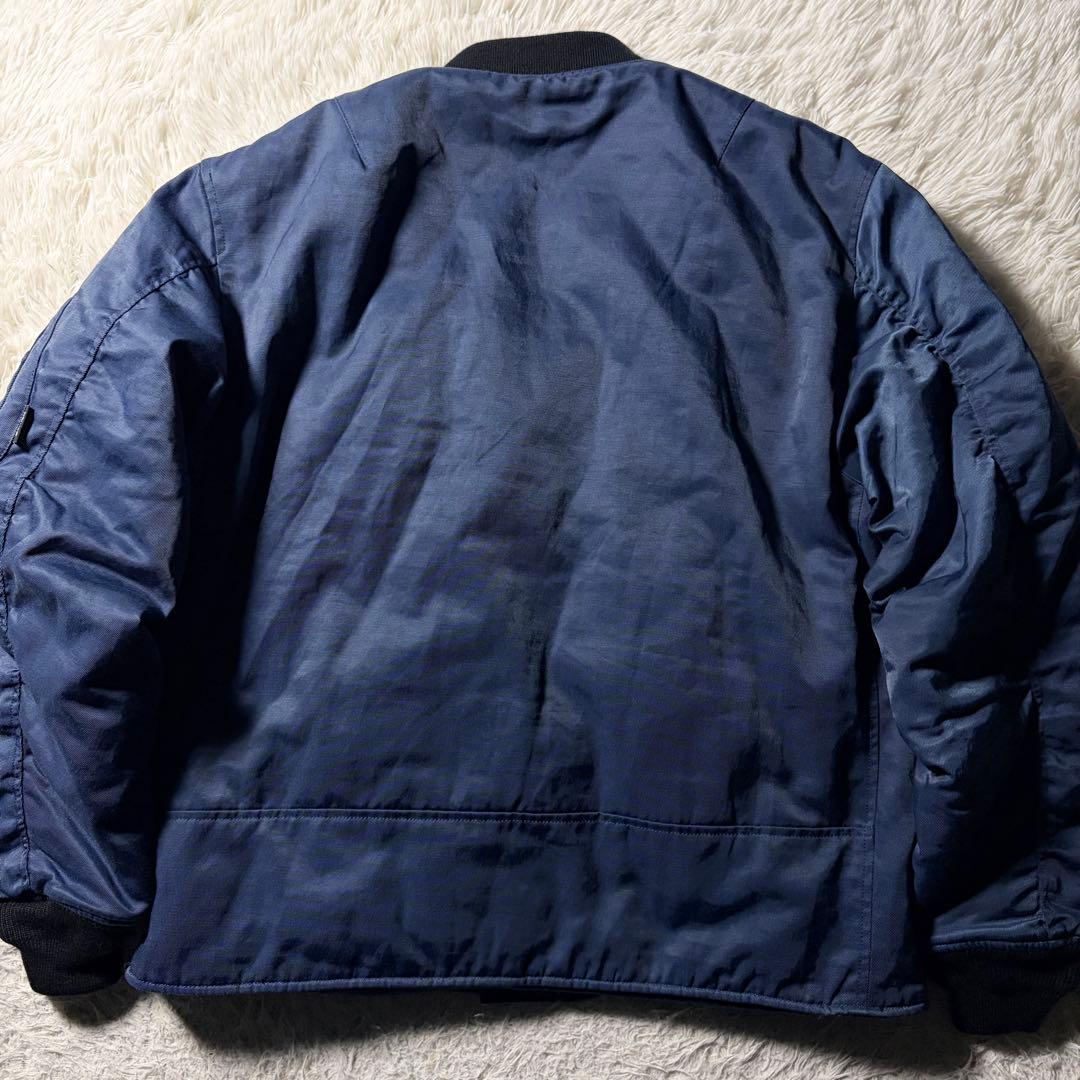 美品■schott フライトジャケット　MA-1 ブルー系　XL