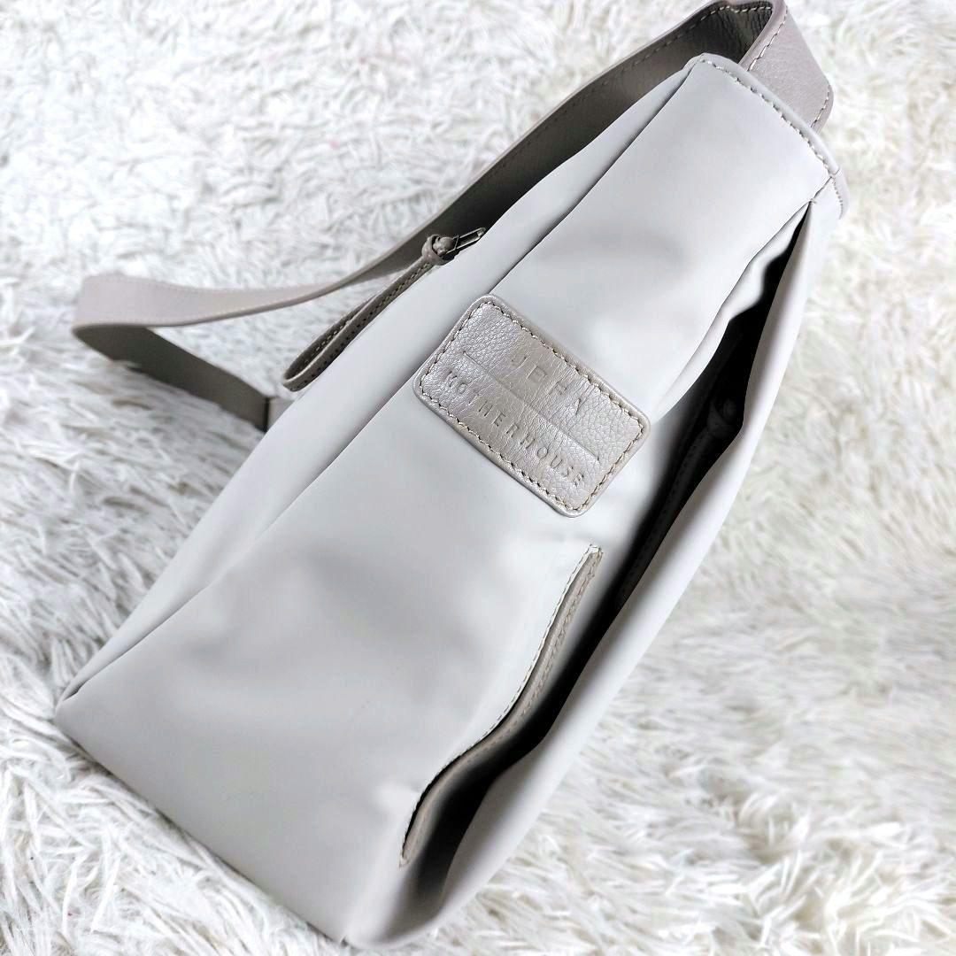 美品 マザーハウス ブラインドサッカー 2Way 大容量ショルダーバッグ グレー