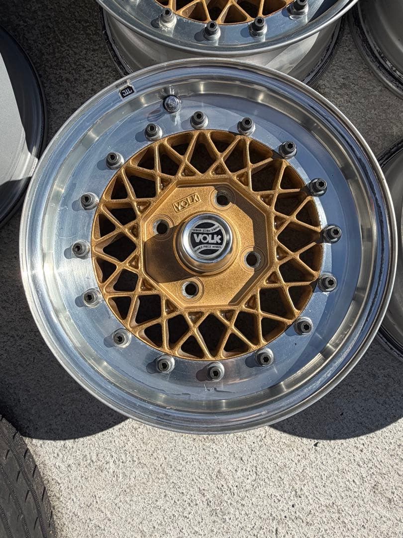 【希少品】【旧車】RAYS VOLK MESH 14インチ ゴールドメッシュ