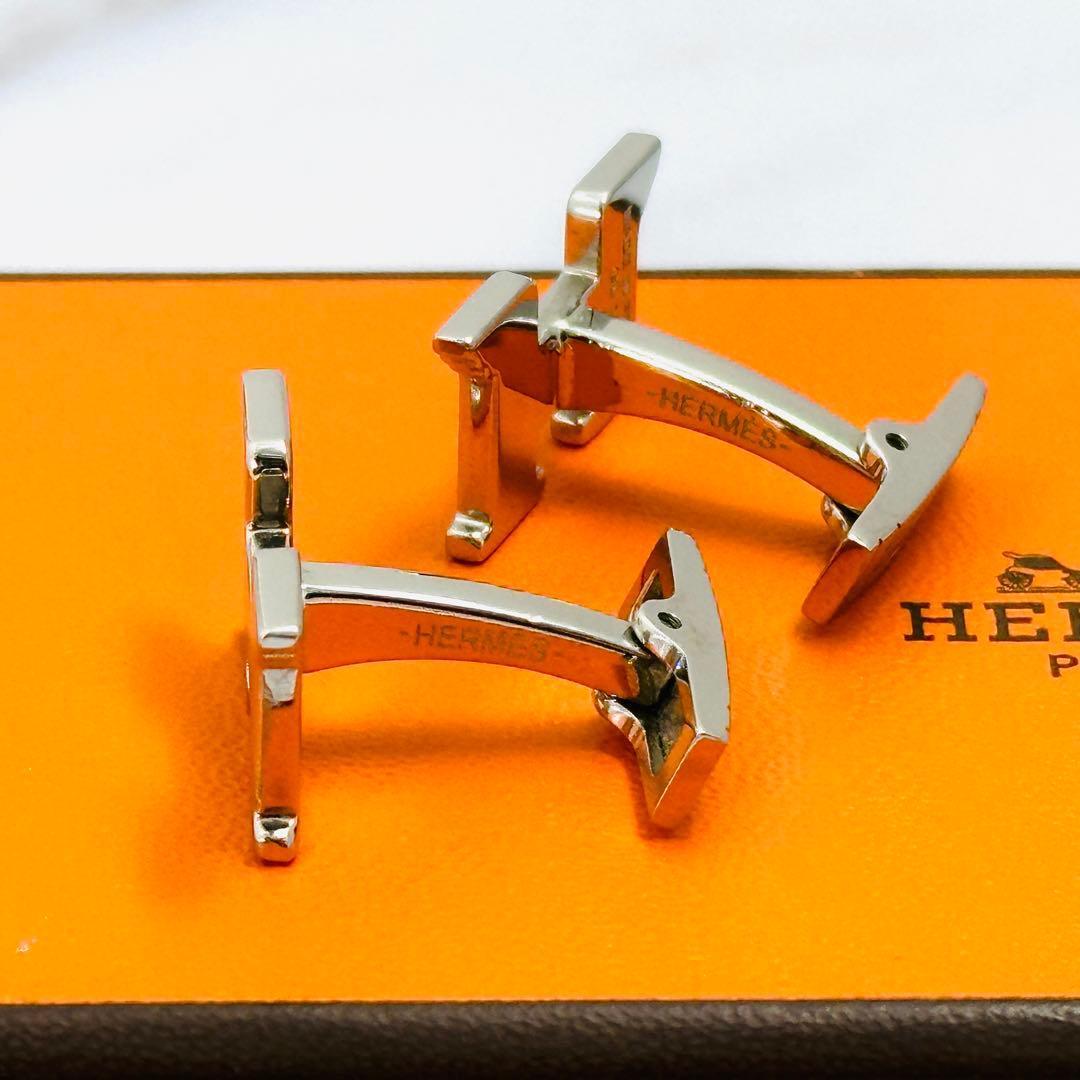 HERMES　エルメス　ペガス　シルバー　カフス　カフリンクス　Hロゴ