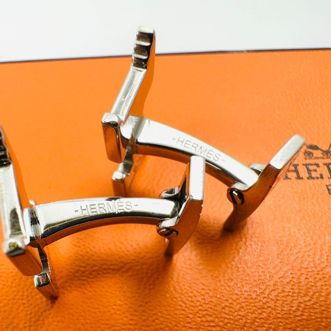 HERMES　エルメス　ペガス　シルバー　カフス　カフリンクス　Hロゴ