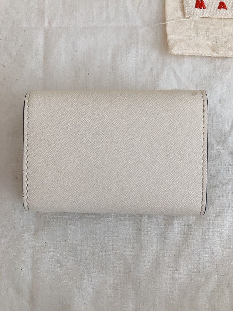 MARNI✨マルニ　ロゴ　ミニウォレット三つ折り財布　アイボリー系*
