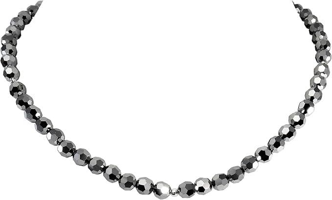 ロイヤルジュエリー 6mm ダークシルバー ネックレス