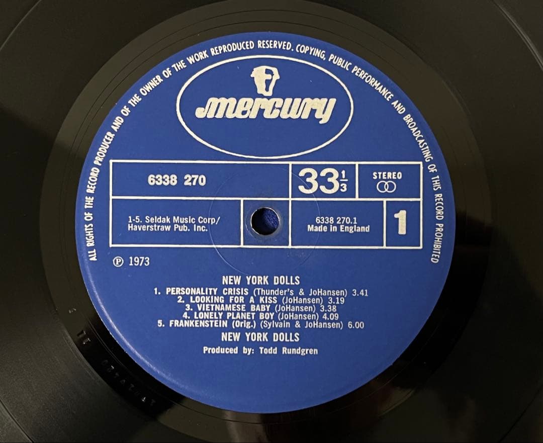 UKOrg ニューヨークドールズ New York Dolls 1st初版