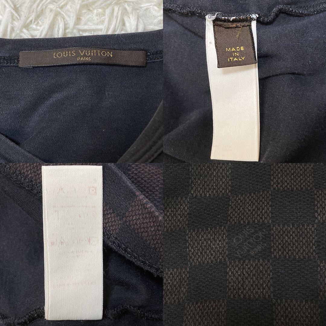 LOUIS VUITTON ヴィトン ダミエ Tシャツ カットソー 黒系