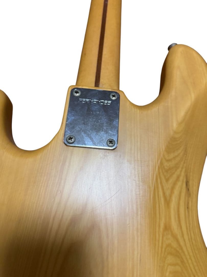 ナチュラル 木目 金文字 EMG FERNANDES ジャズベース JB タイプ
