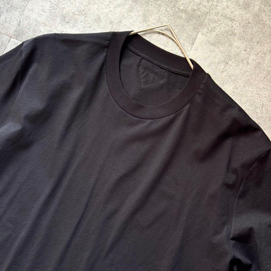【美品／大きいサイズ】PRADA プラダ Tシャツ 三角ワッペン ブラック 黒