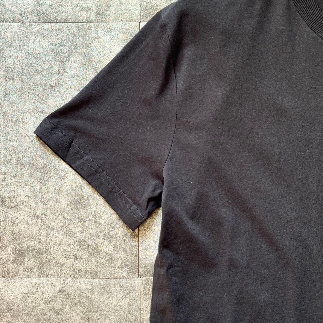 【美品／大きいサイズ】PRADA プラダ Tシャツ 三角ワッペン ブラック 黒