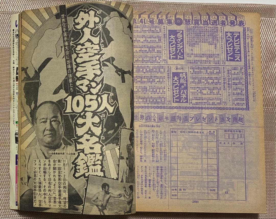 週刊少年マガジン昭和50年46号 第1回世界空手選手権大会記念特集