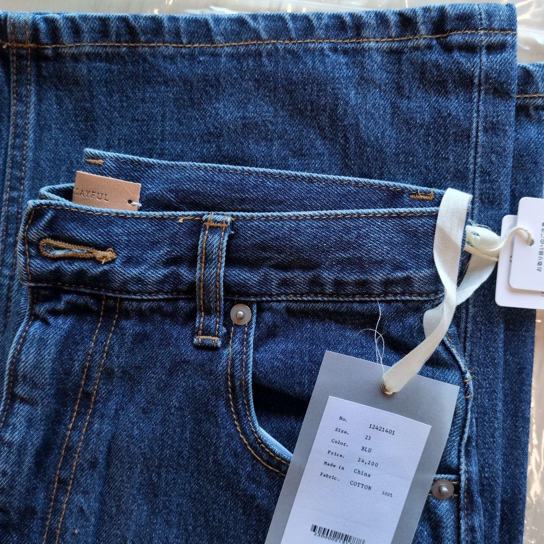 未使用品todayful Cary's Denim　ブルー　23