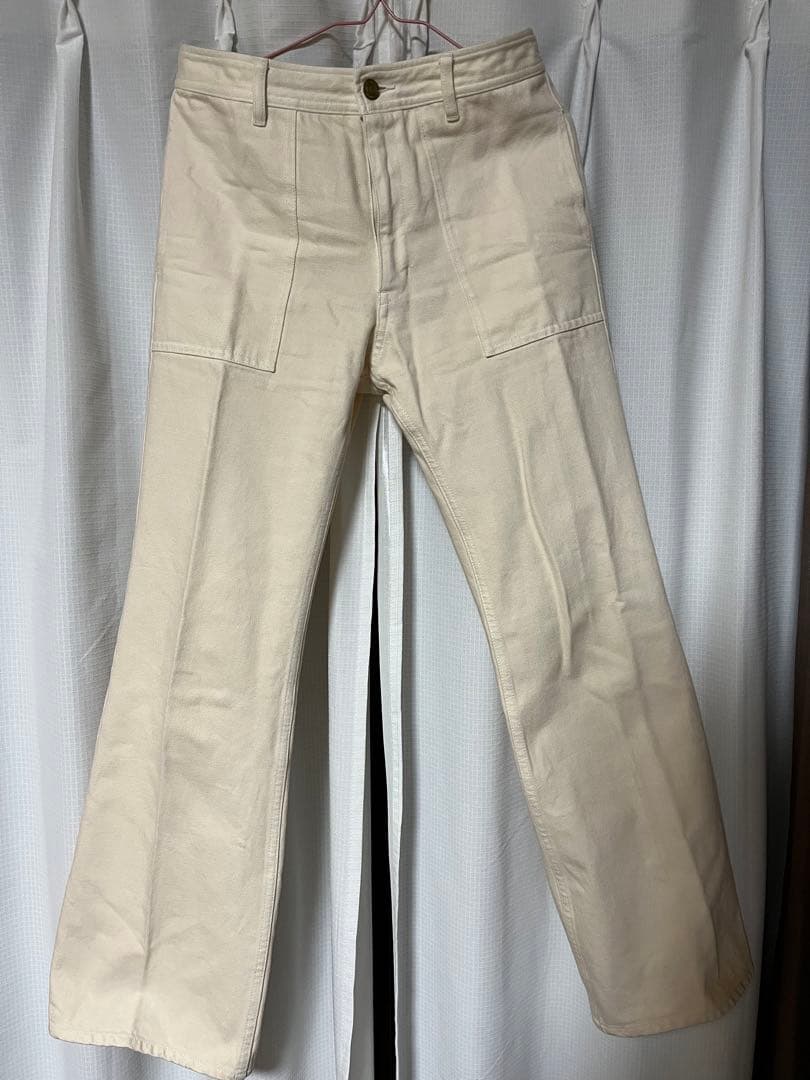 【極美品】Deuxieme Classe 白フレアデニムパンツ