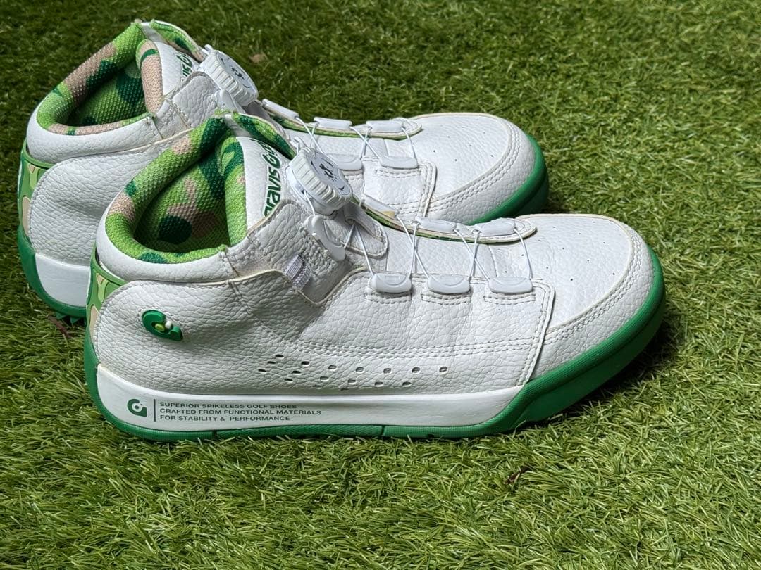 gravis golf ゴルフシューズ ホワイト/グリーン 23cm